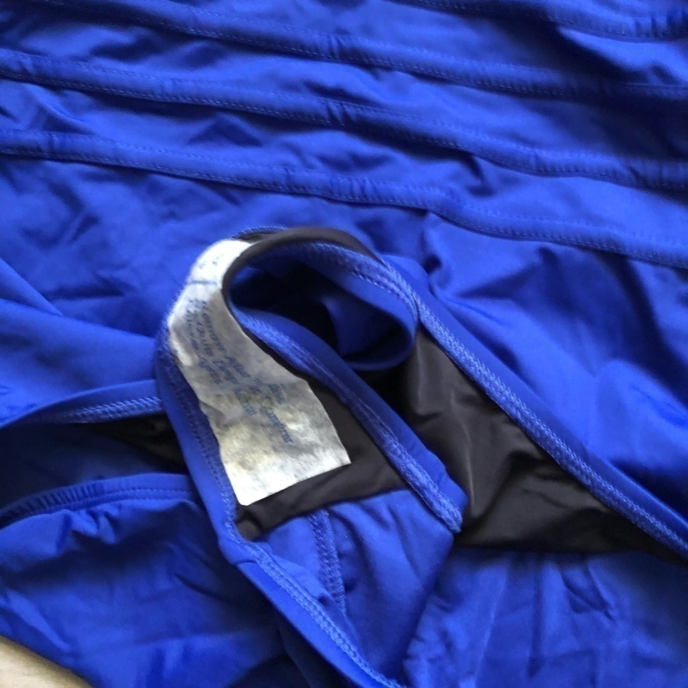 La Blanca Sapphire Blue Criss Cross One Piece Swimsuit 10 - Picture 10 of 16